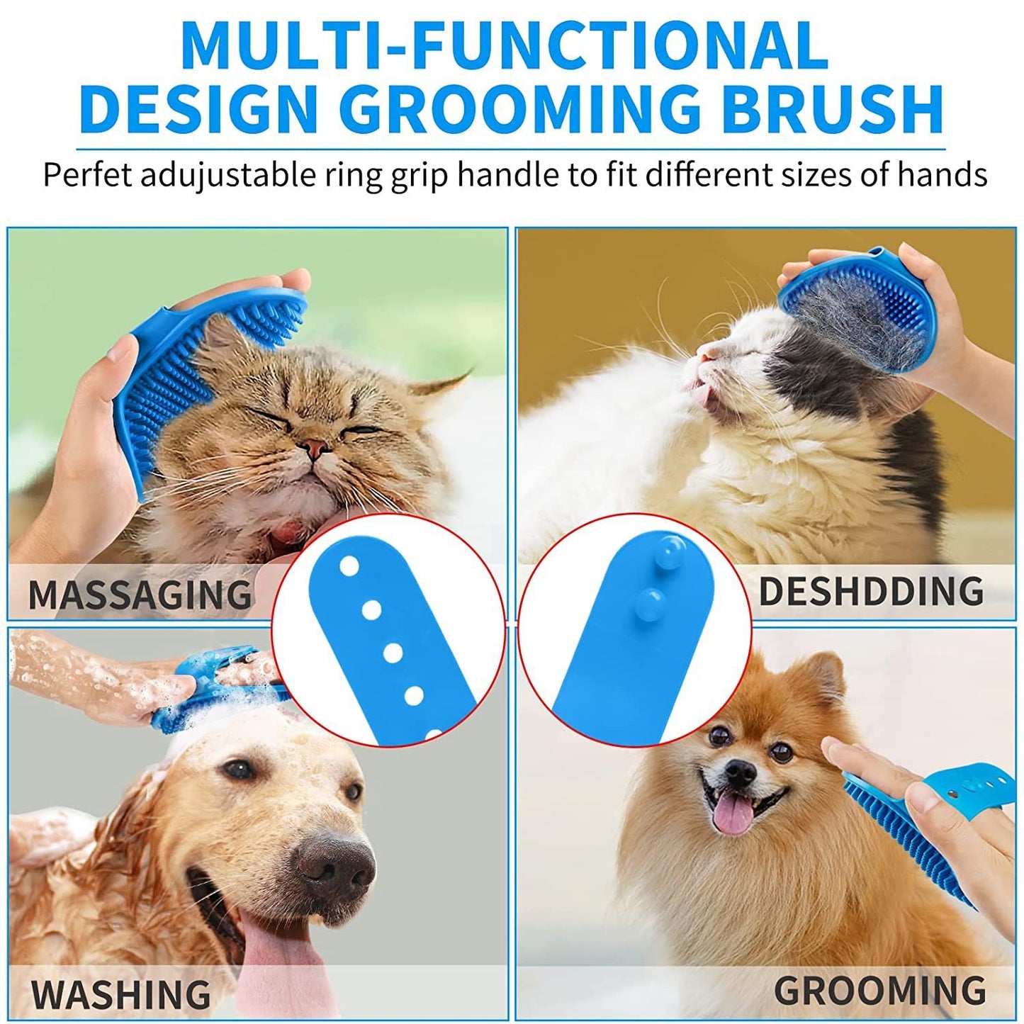 The Ultimate Dog Bathing Brush Set with Adjustable Strap