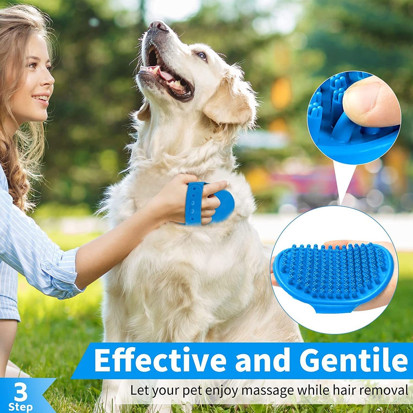 The Ultimate Dog Bathing Brush Set with Adjustable Strap