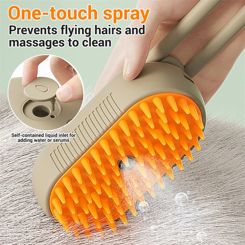 The Steamy Pet Grooming Brush