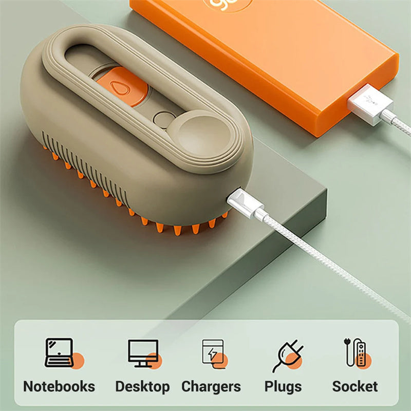 The Steamy Pet Grooming Brush